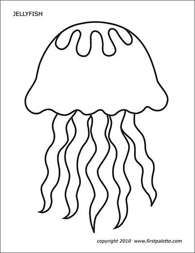 Jellyfish free printable templates coloring pages