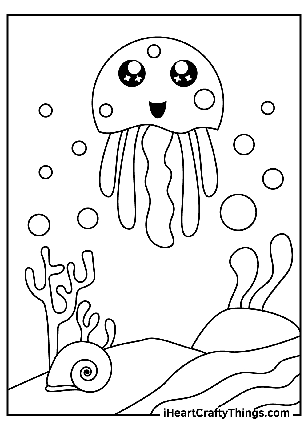 Jellyfish coloring pages free printables