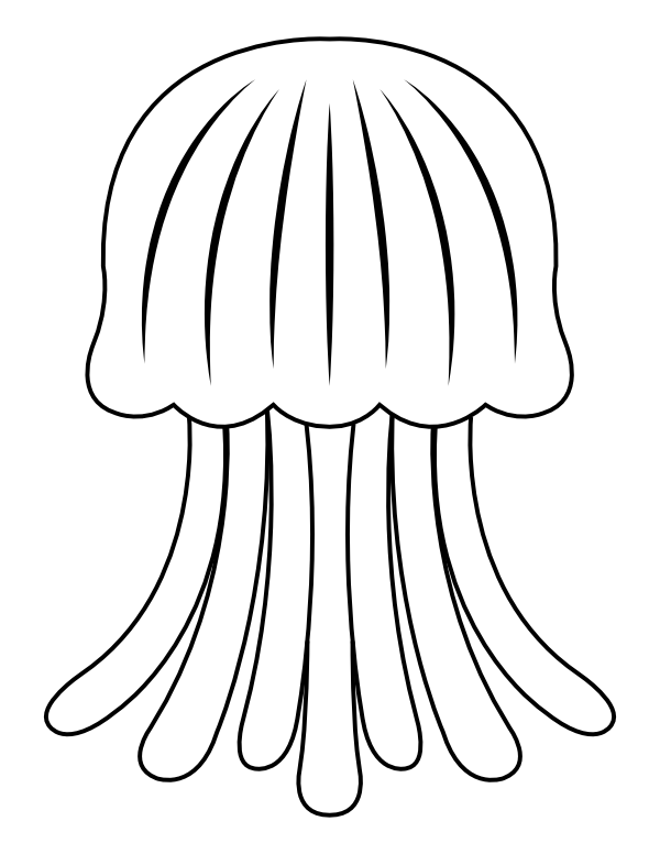 Printable jellyfish coloring page