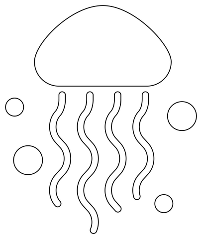 Jellyfish coloring page free printable coloring pages