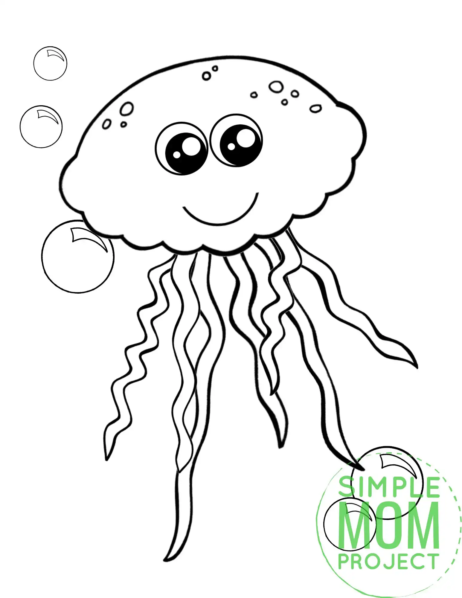 Free printable jellyfish coloring page â simple mom project