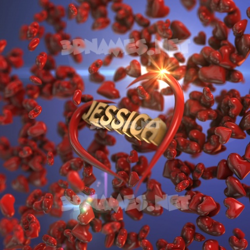 Preview of hearts d name for jessica