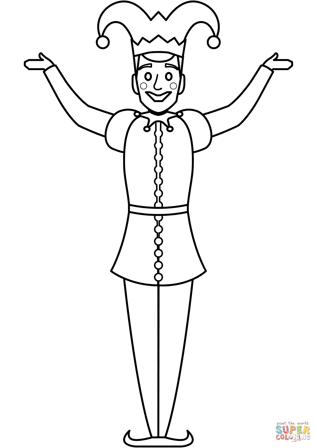 Jester coloring page free printable coloring pages