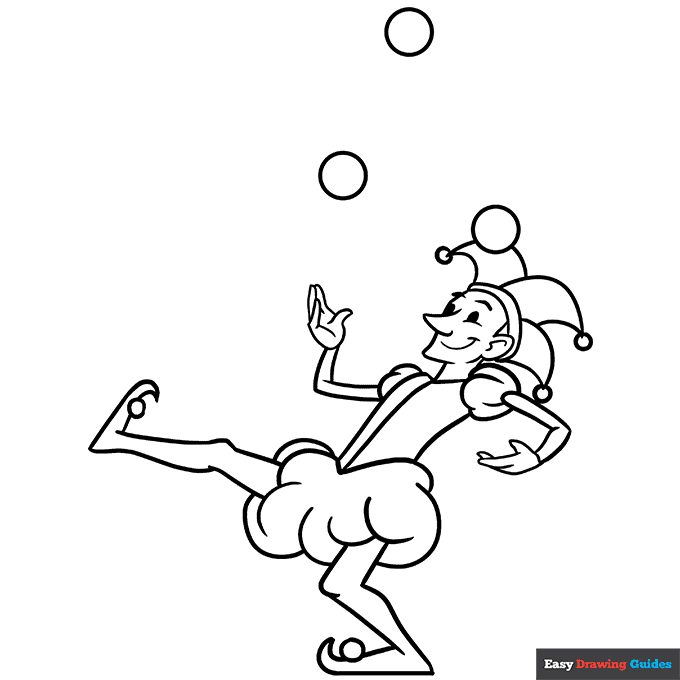 Jester coloring page easy drawing guides