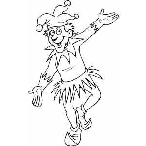 Jester dancing coloring page coloring pages jester dance