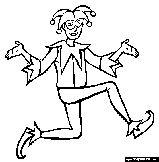 Jester coloring page free jester online coloring