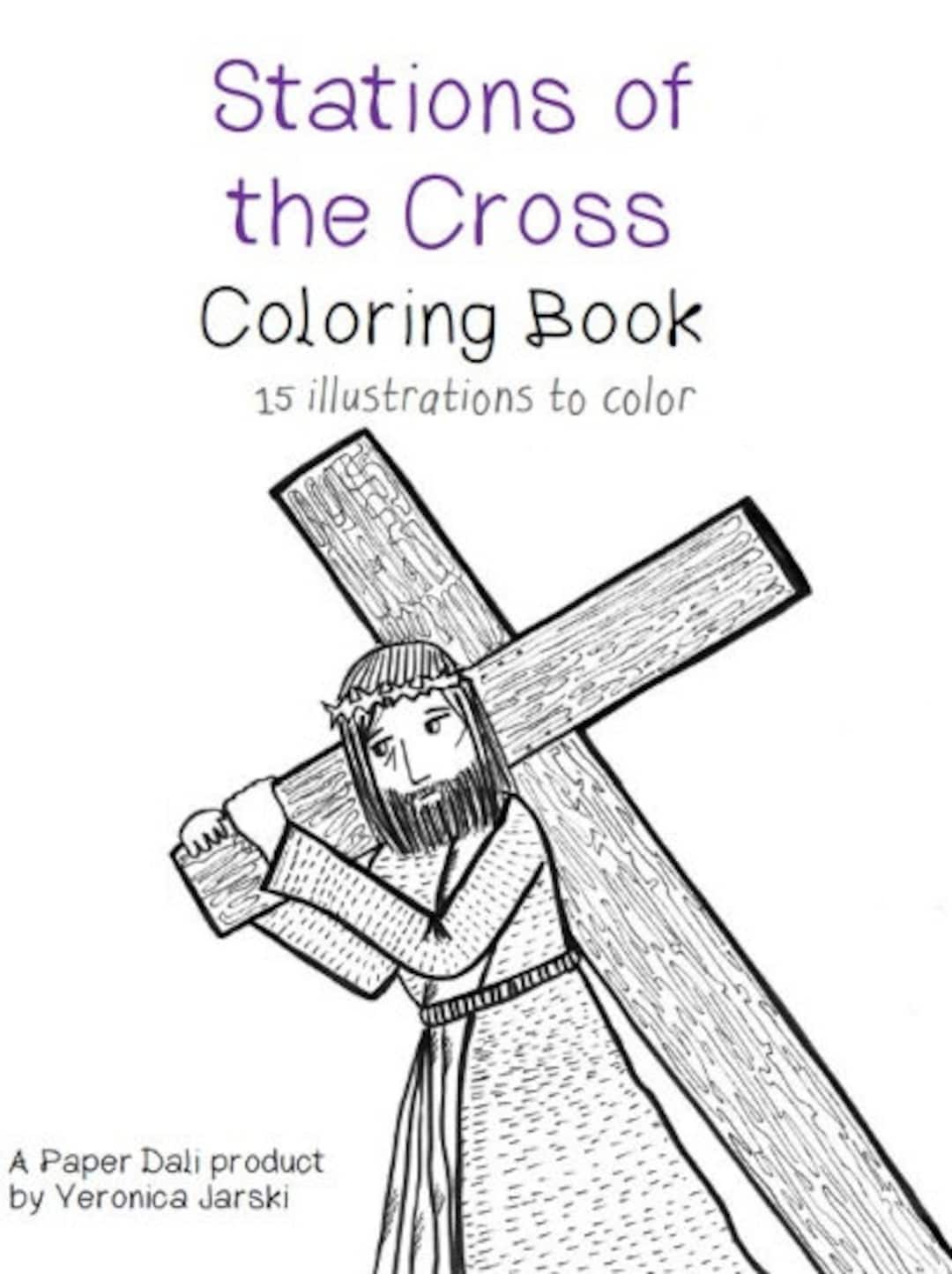 Libro para colorear estaciones de la cruz imprimible