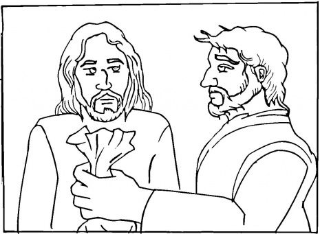 Judas betrayed jesus for coins jesus coloring pages bible coloring childrens church crafts