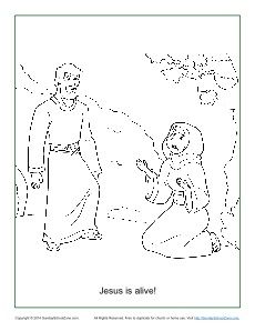 Jesus is alive resurrection coloring page jesus is alive coloring pages toddler sunday school