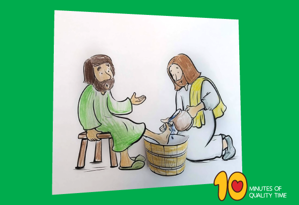 Jesus washes his disciples feet craft â minutes of quality time