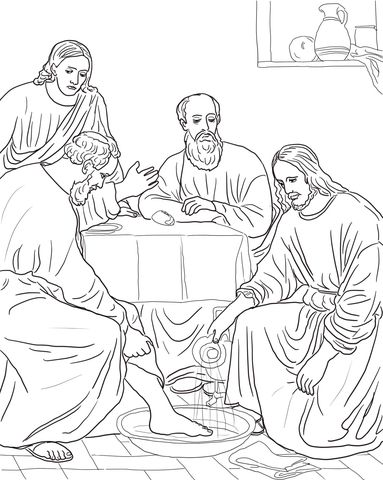 Jesus washing the disciples feet coloring page free printable coloring pages bible coloring pages sunday school coloring pages jesus coloring pages