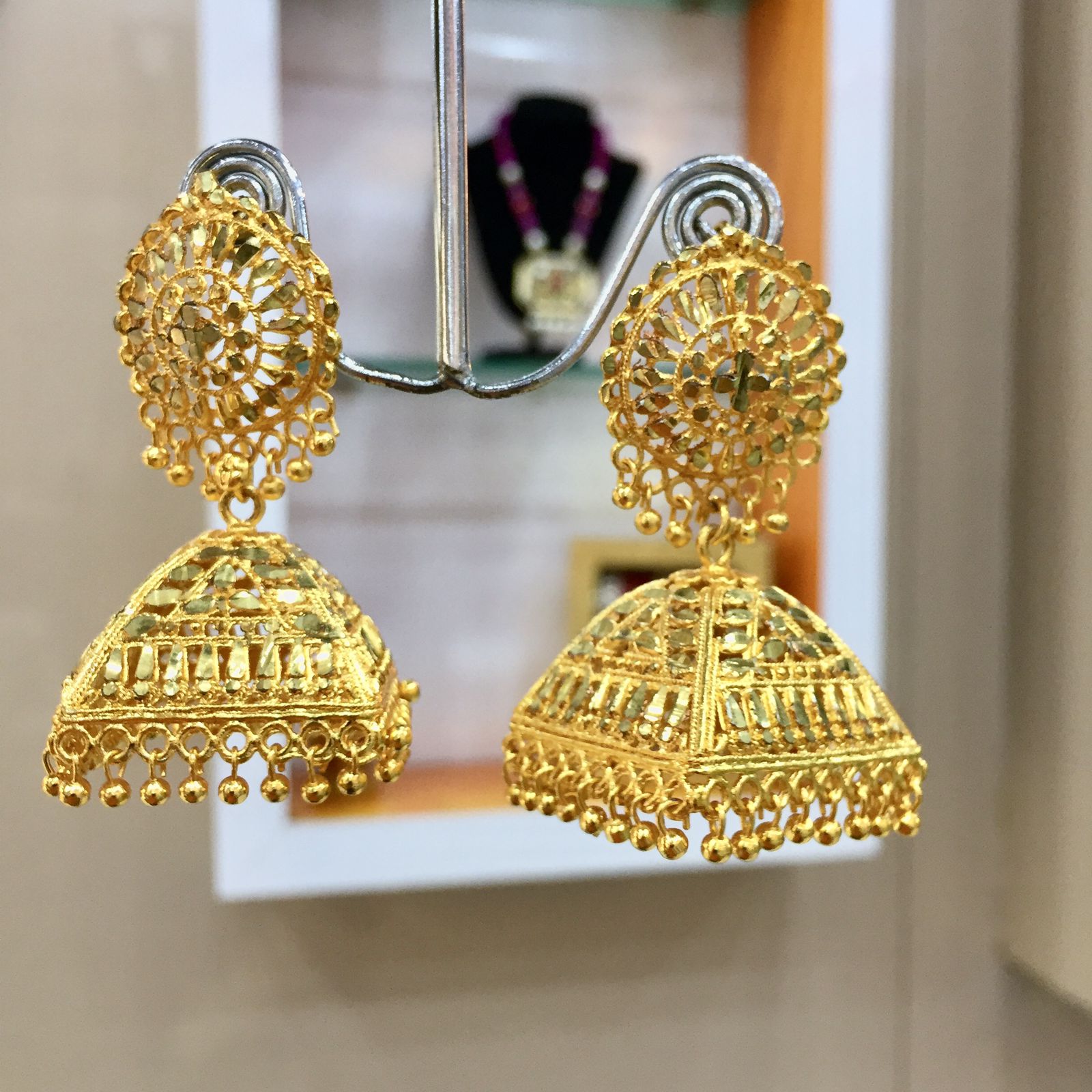 Traditional jhumka designs in gold freeshipping