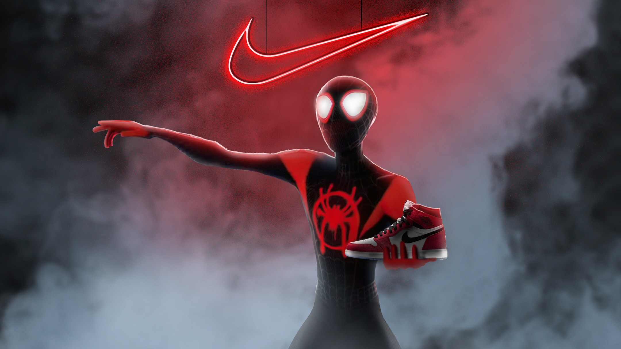 Spiderman miles morales nike air jordan hd superheroes k wallpapers images backgrounds photos and pictures