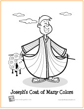 Free bible coloring page josephs coat of many colors â my favorite freebies