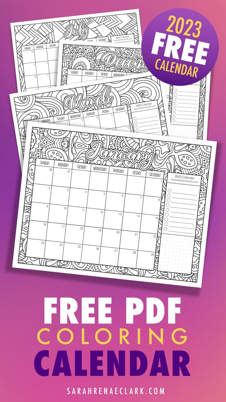 Free printable coloring calendar coloring calendar printable coloring free printable coloring