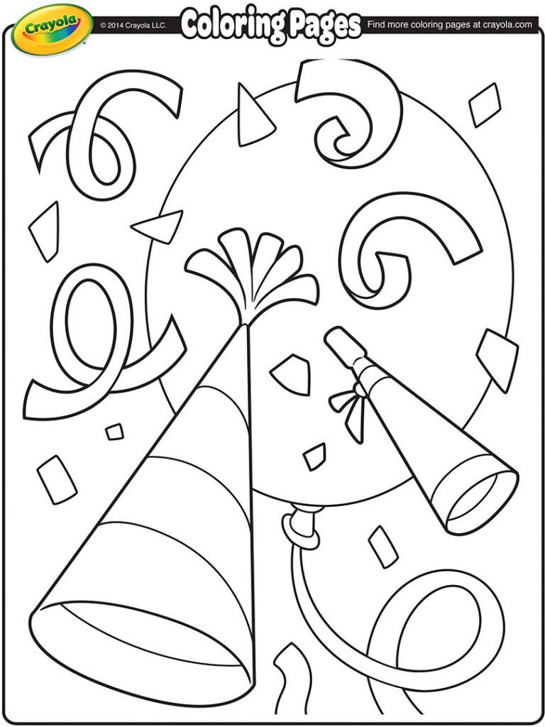 Free new years coloring pages