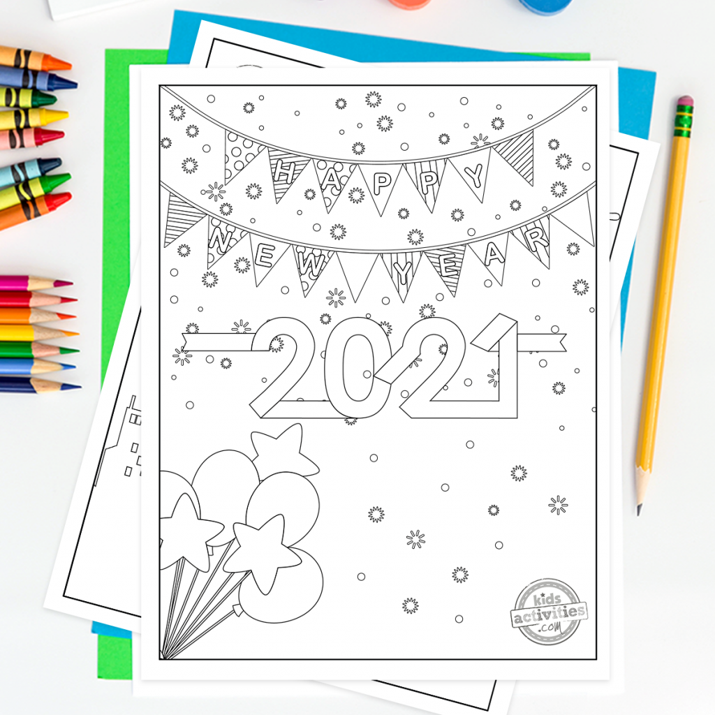 Free new years coloring pages to print color kids activities blog