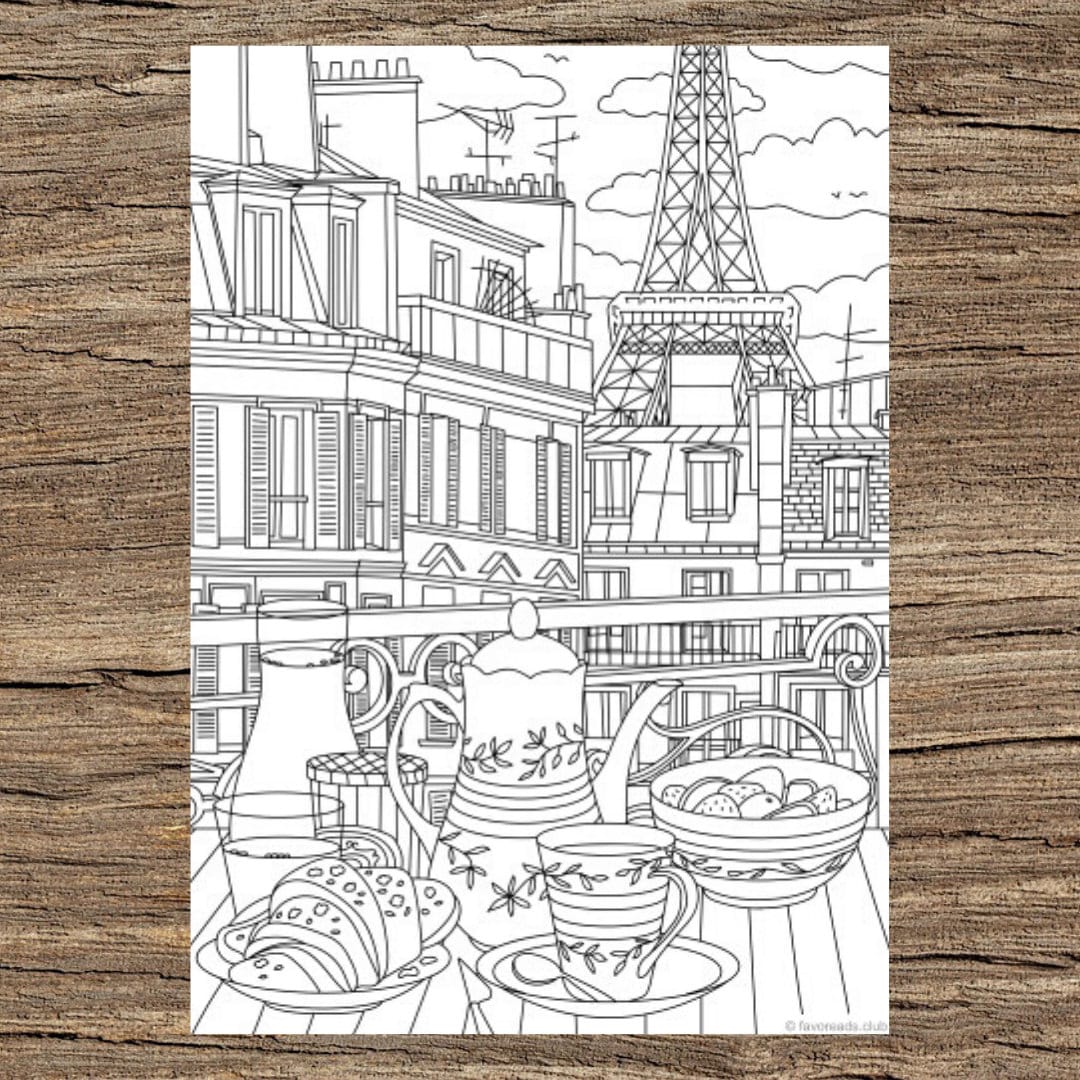 Paris printable adult coloring page from favoreads coloring book pages for adults and kids coloring sheets coloring designs