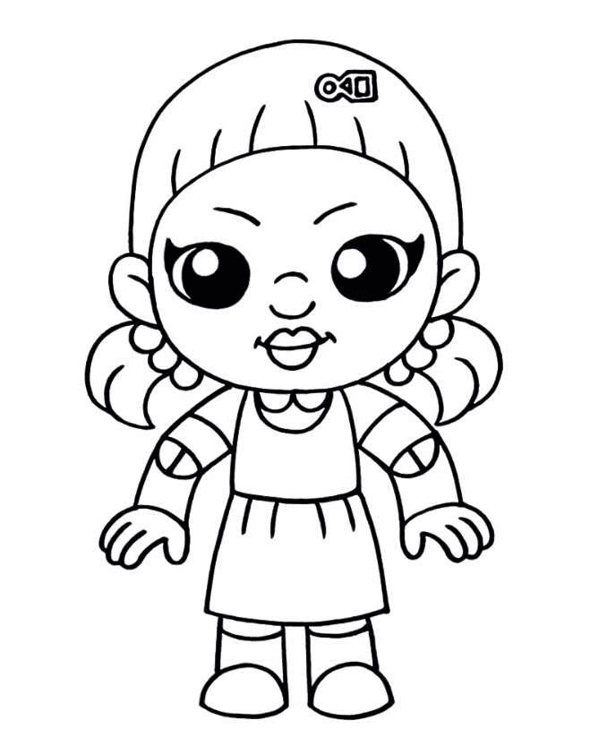 Squid game coloring pages
