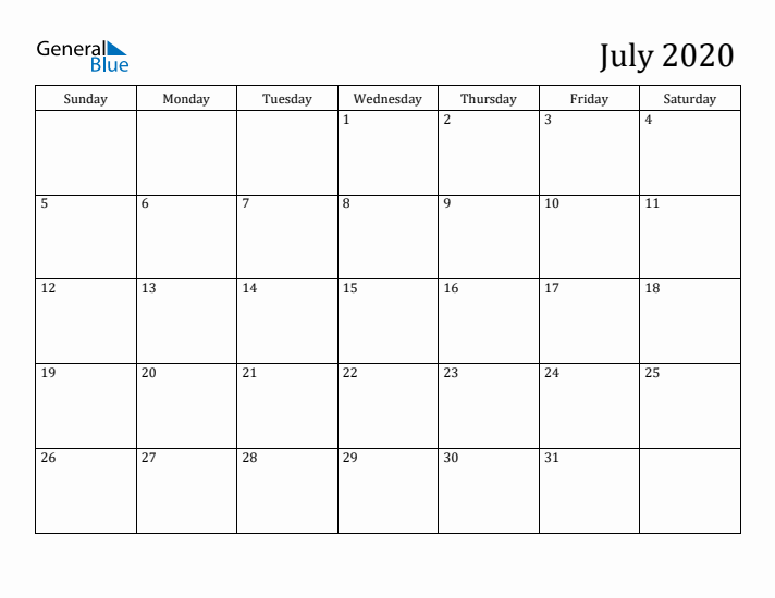 July monthly calendar pdf word excel