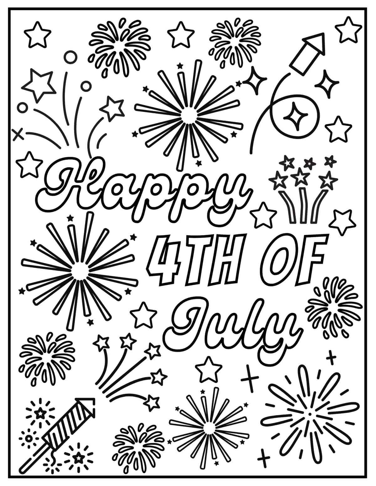 Free th of july coloring pages