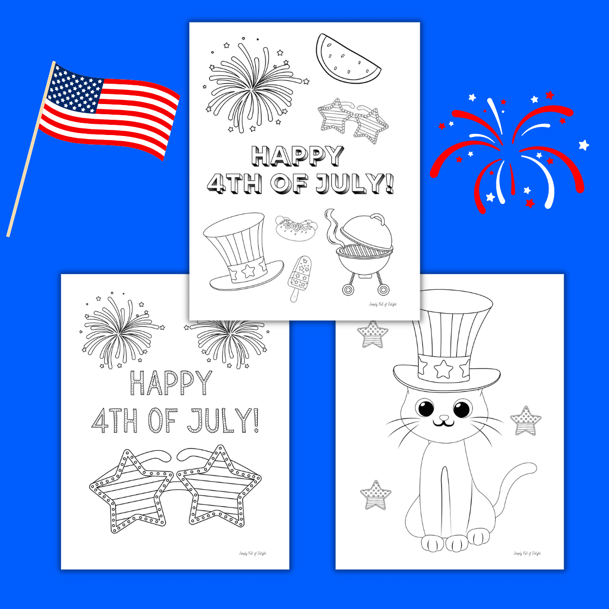 Cute th of july coloring pages free printables