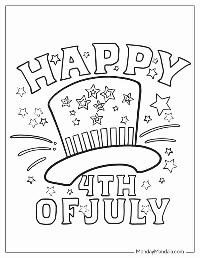 Th of july coloring pages free pdf printables