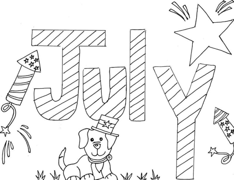 July coloring pages free free coloring pages