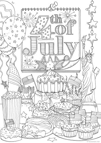 Happy th of july â favoreads coloring club