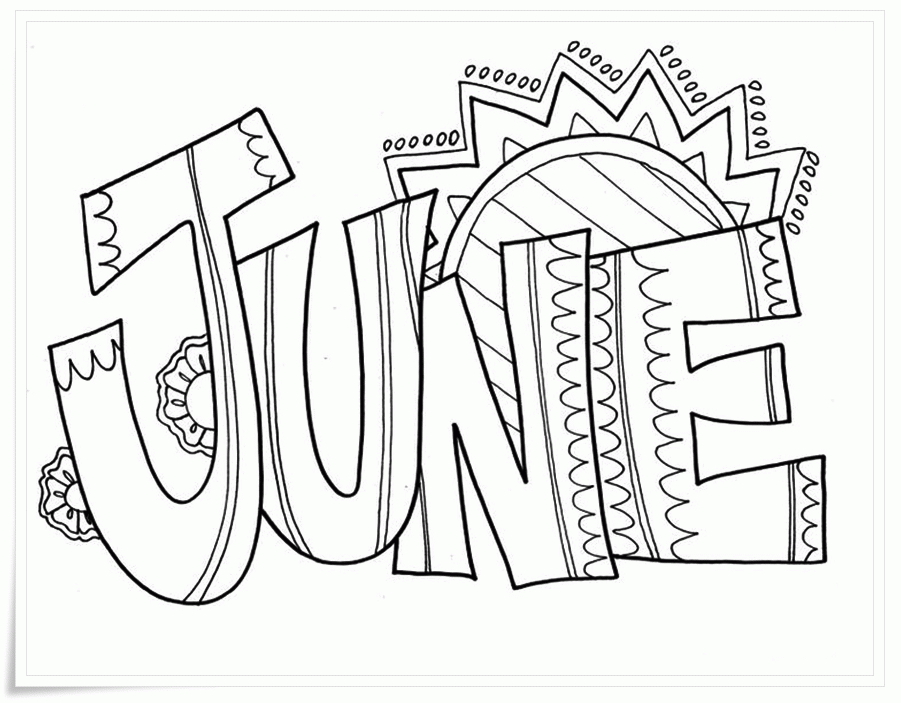 June coloring pages
