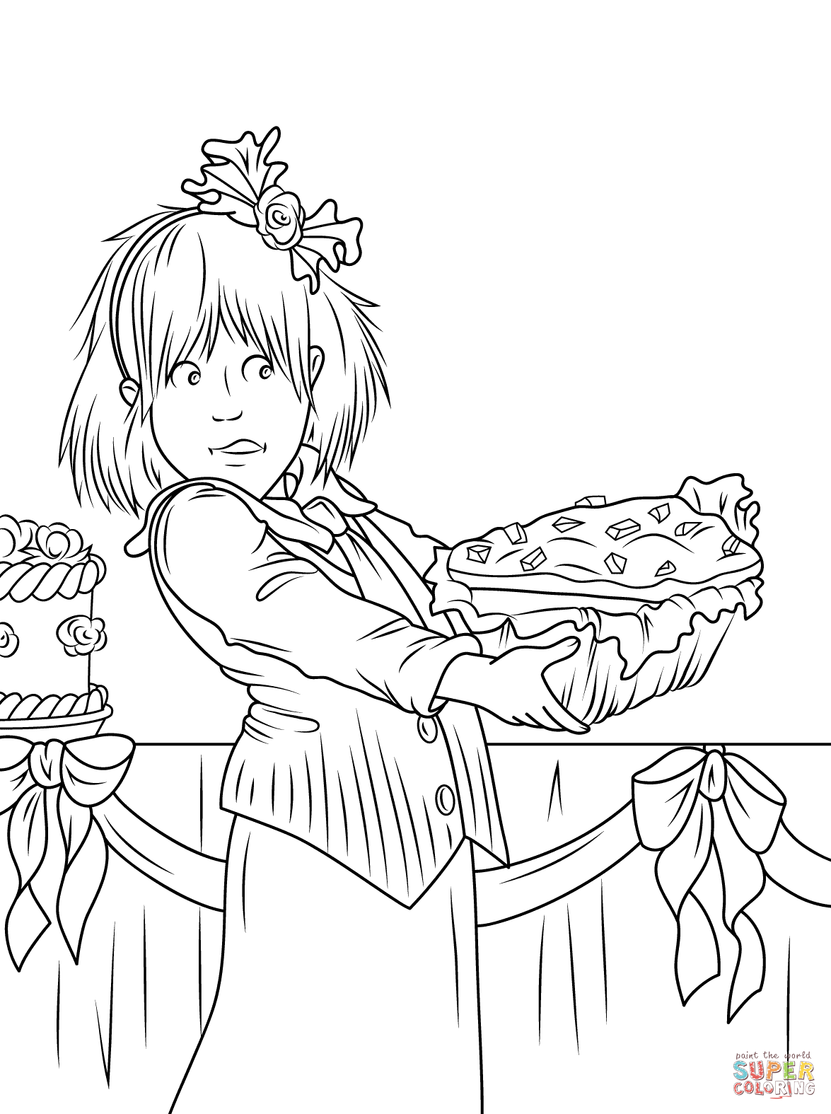Junie b jones and the yucky blucky fruitcake coloring page free printable coloring pages