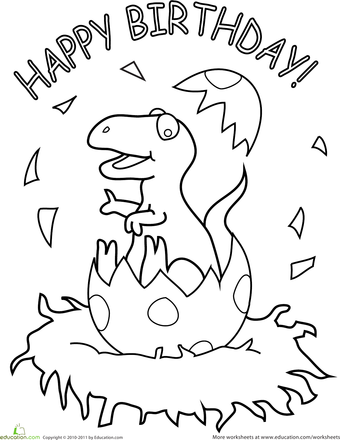 Happy birthday dinosaur worksheet education happy birthday coloring pages dinosaur coloring pages birthday coloring pages