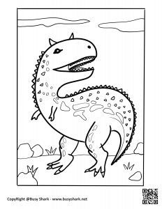 Carnotaurus coloring page free printable