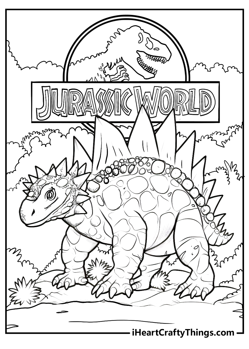 Jurassic world coloring pages free printables