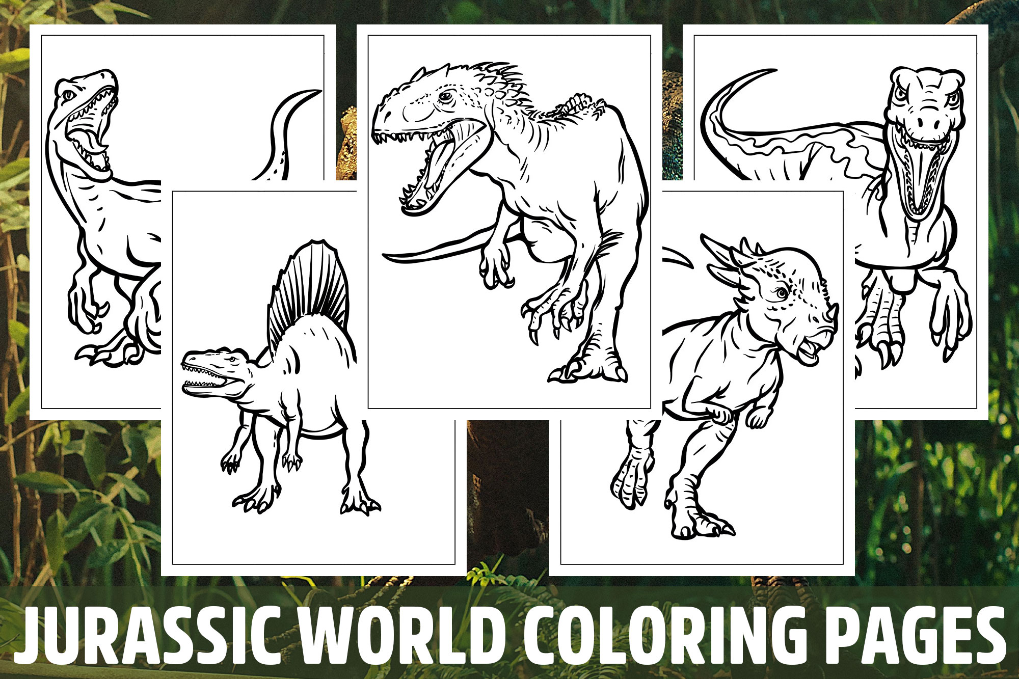 Jurassic world coloring pages for kids girls boys teens birthday school activity made by teachers