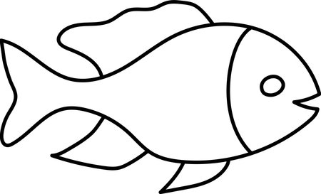 Outline drawing of fish stock photos and images