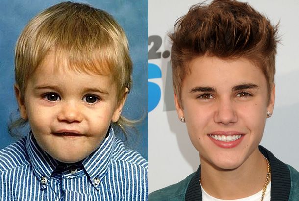Justin bieber baby photo with a baby mullet celebrity baby pictures celebrity babies justin bieber baby