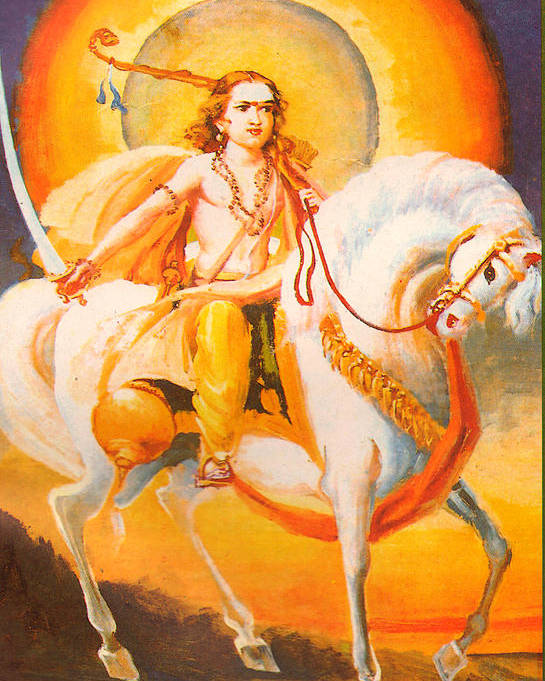 Kalki avatar hindu vadic artwork poster by jagannath