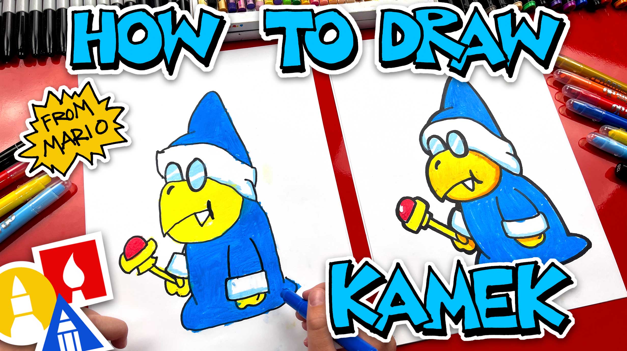 How to draw kamek magic koopa from mario