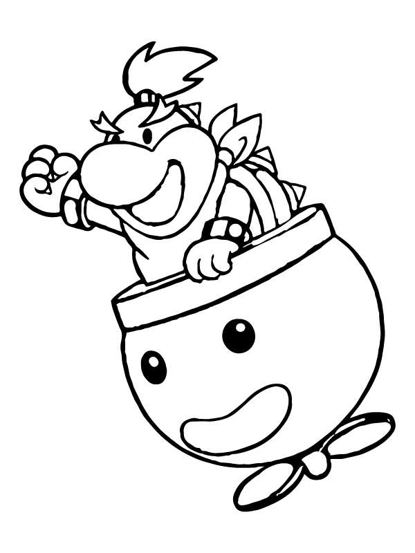 Baby bowser coloring book printable and online