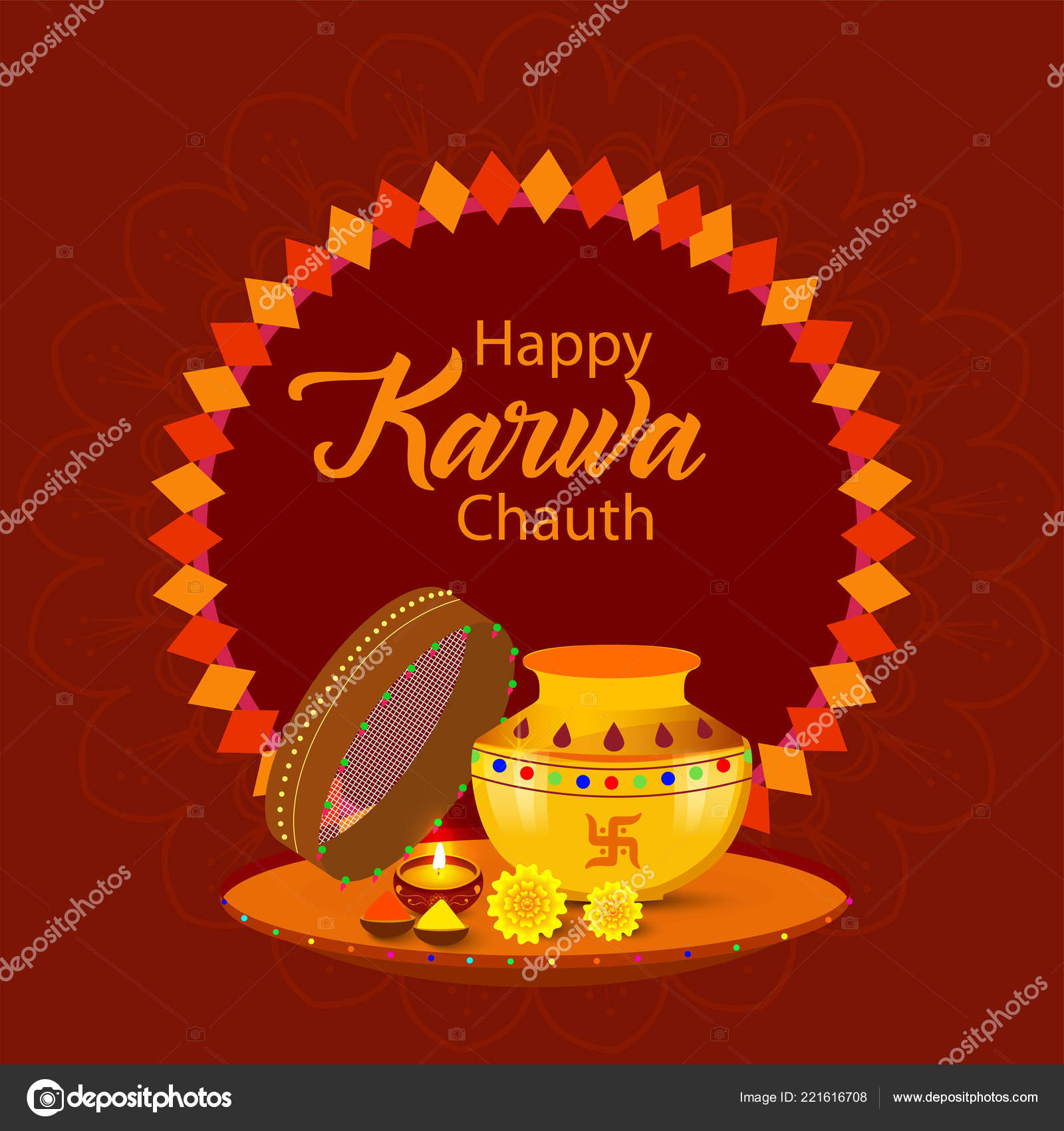 Karwa chauth vector art stock images