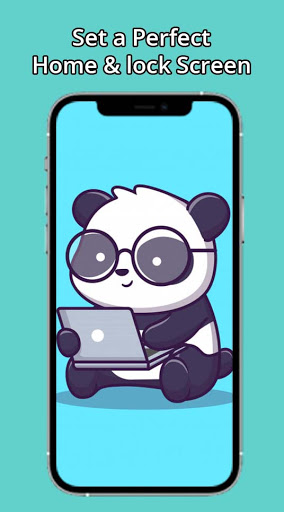 Cute kawaii panda wallpaper