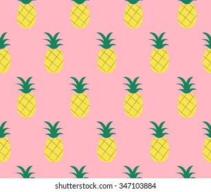 Sweet cute pineapple design on pink stock vector royalty free