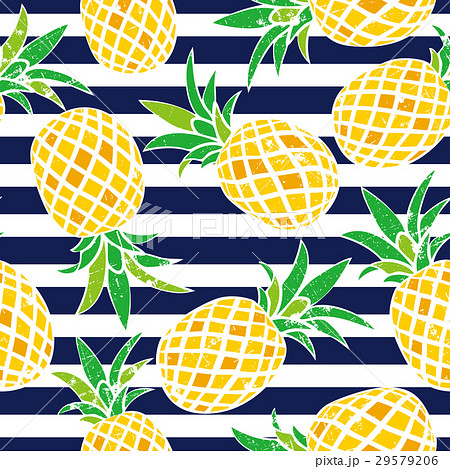 Cute pineapple seamless pattern