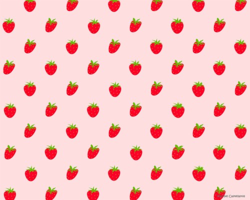 Kawaii strawberry background