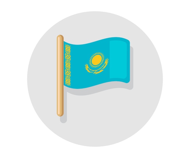 Premium vector waving vector kazakhstan flag