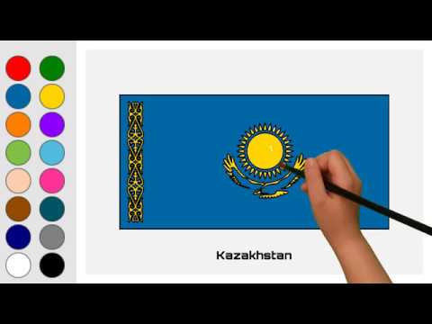 Flag of kazakhstan