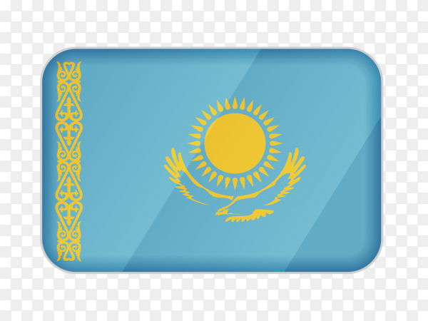 Kazakhstan flag icon on transparent background png