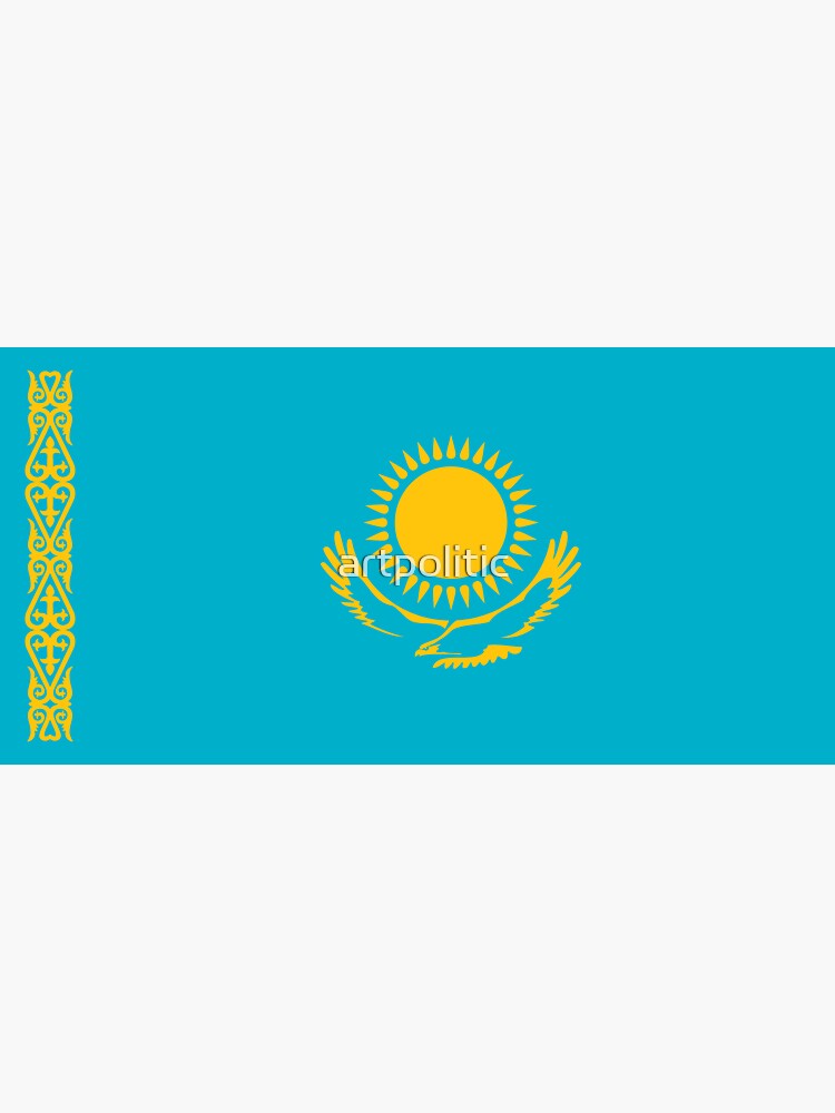 National flag of kazakhstan sticker for sale by artpolitic