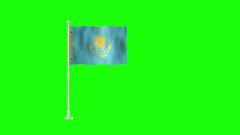 Kazakhstan flag stock video footage